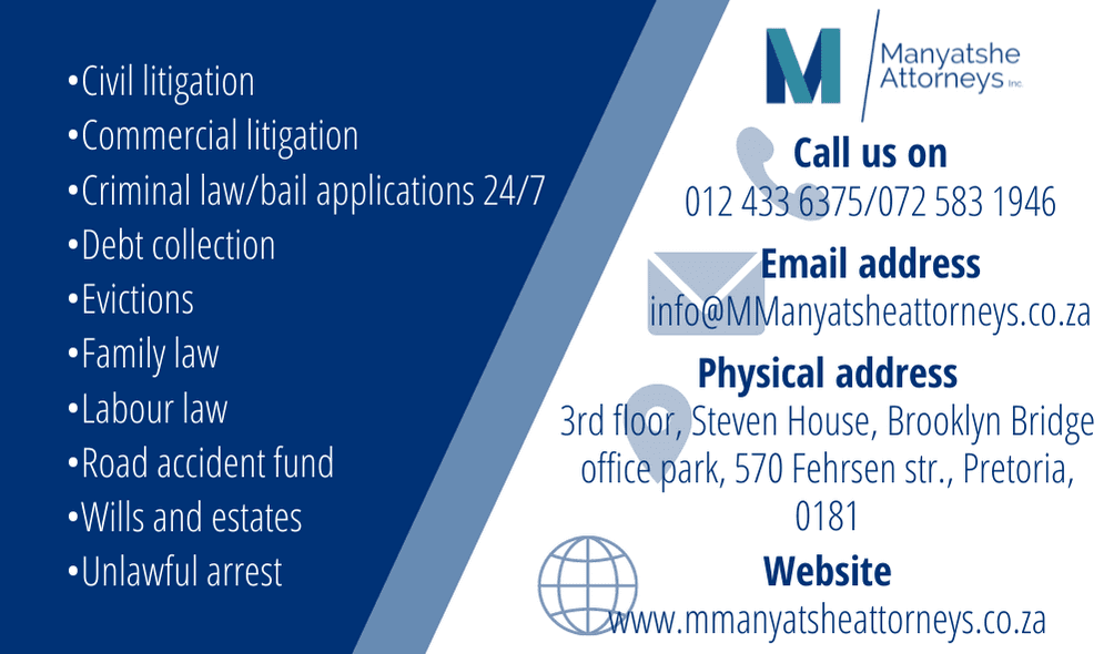 M Manyatshe Attorneys inc