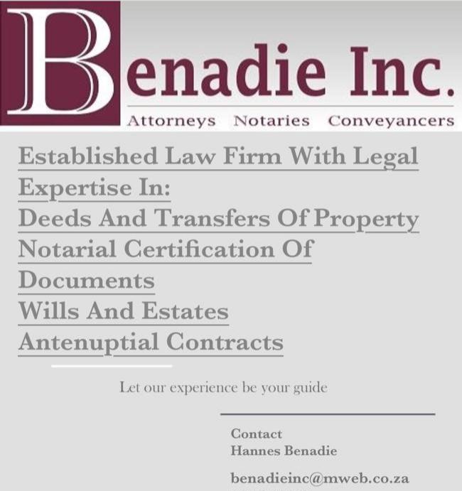 BENADIE INC ATTORNEYS CONVEYANCERS NOTARIES