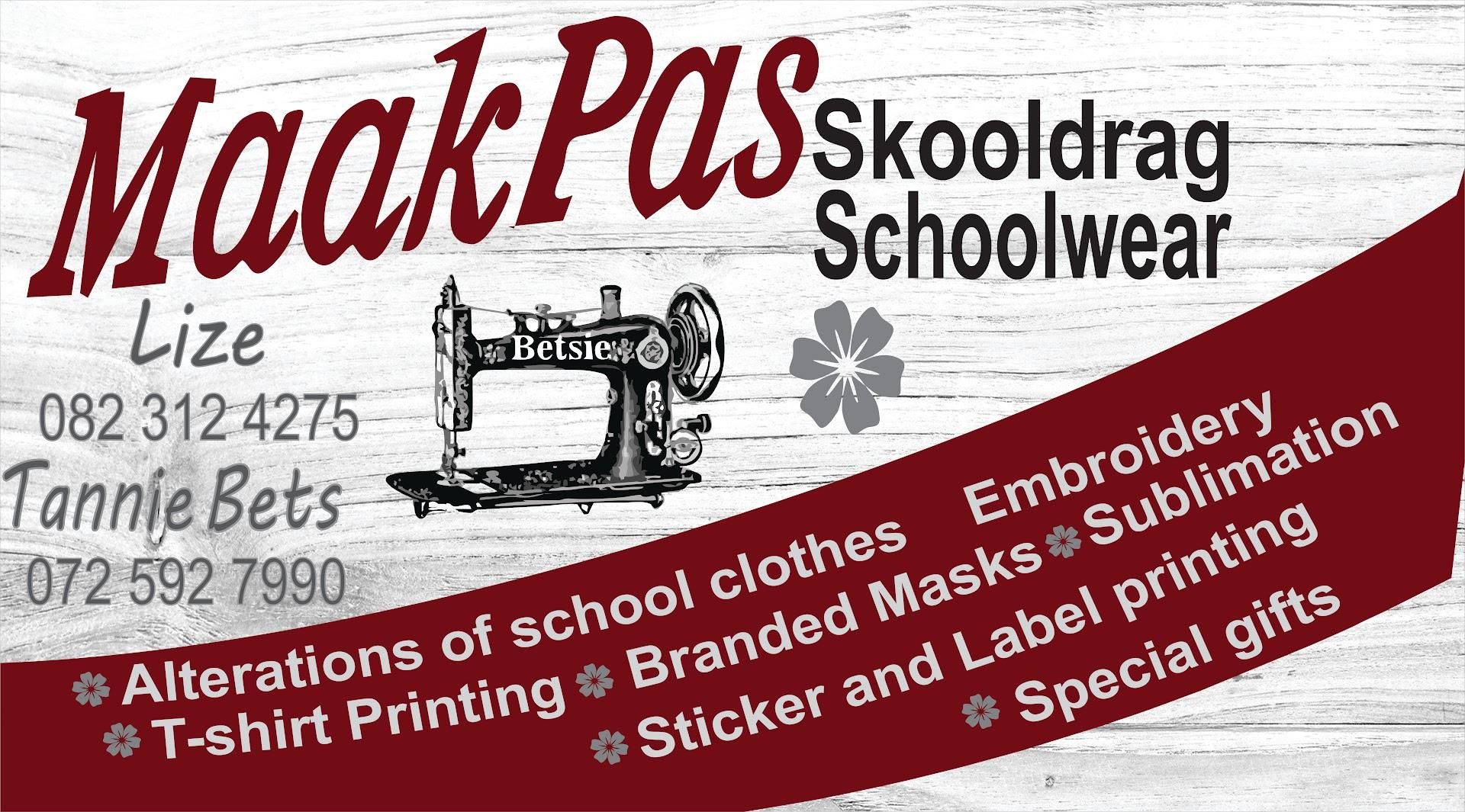 Maakpas Skooldrag / Schoolwear