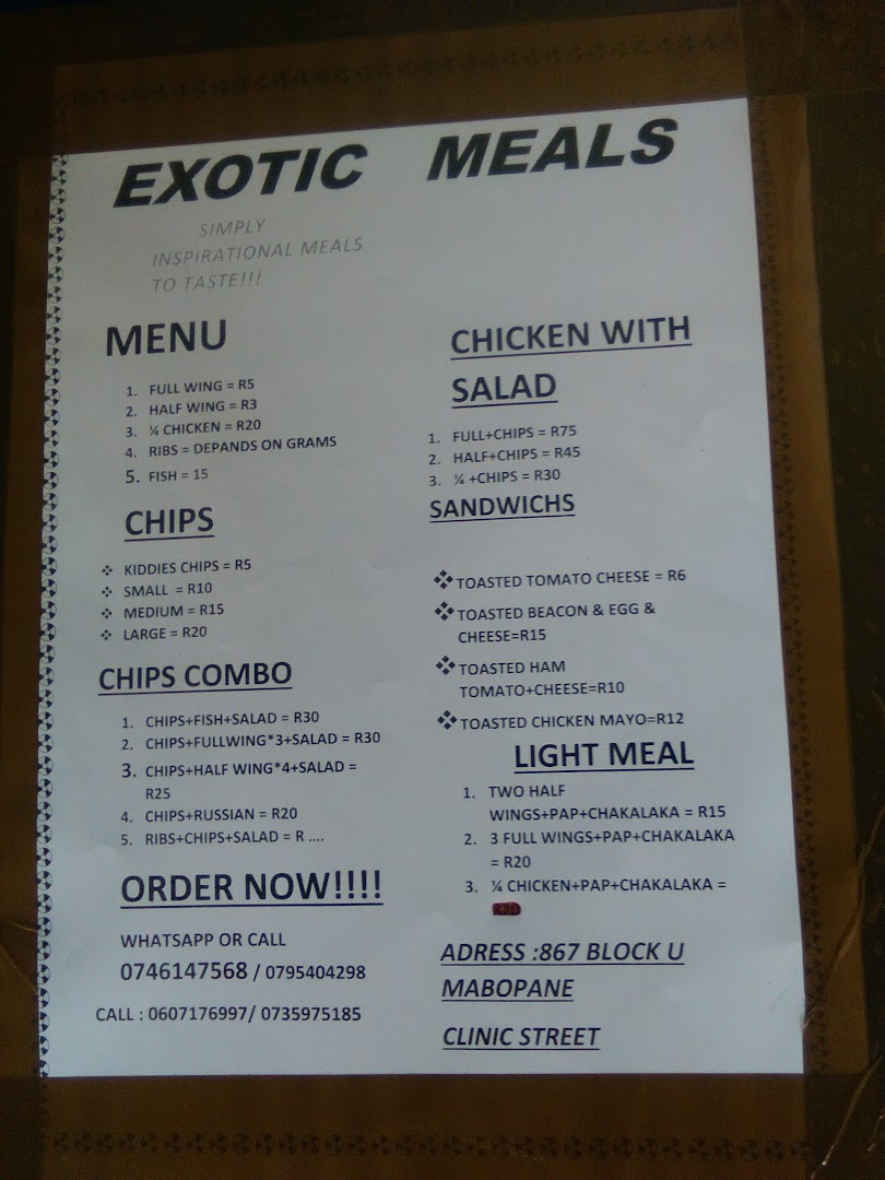 Exotic Meals