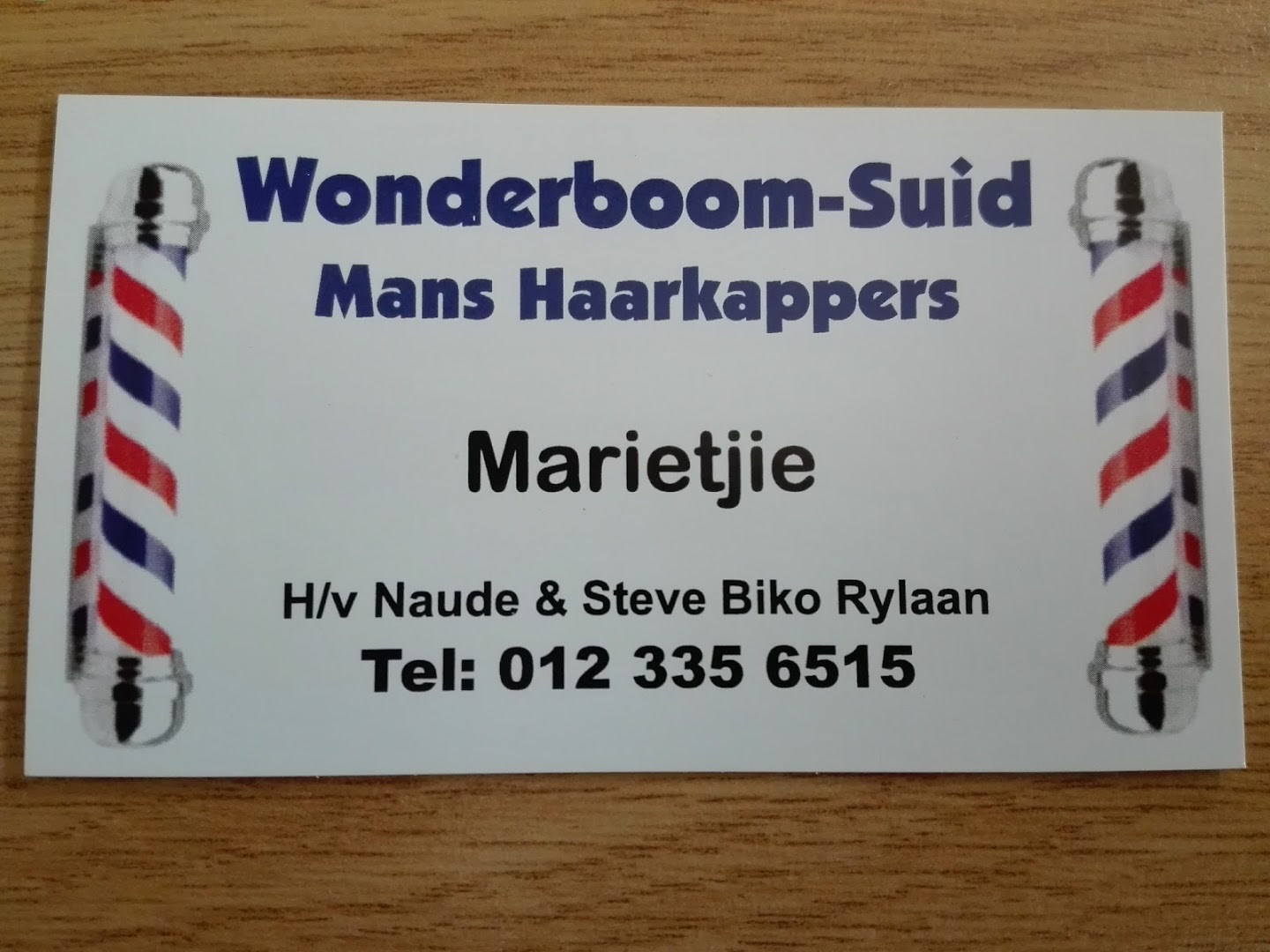 Wonderboom Suid Mans Haarkappers